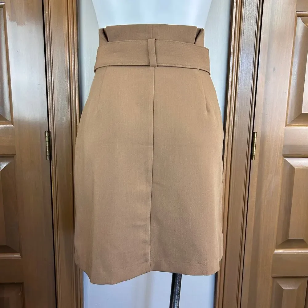 Banana Republic Skirt and belt size 10 petite mini high waisted NWT - Picture 5 of 7